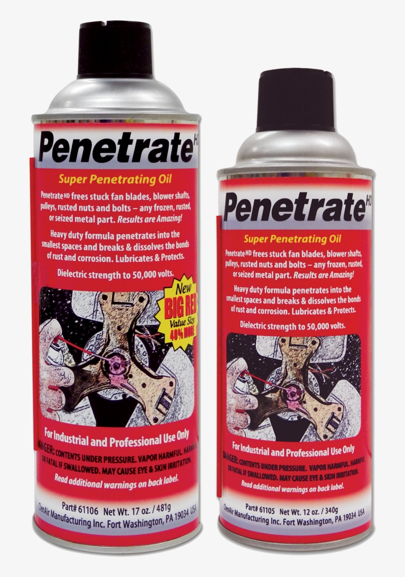 Penetrate Hd - Nu-calgon 61105 Lubricating Oil,can,12 Oz., transparent png download