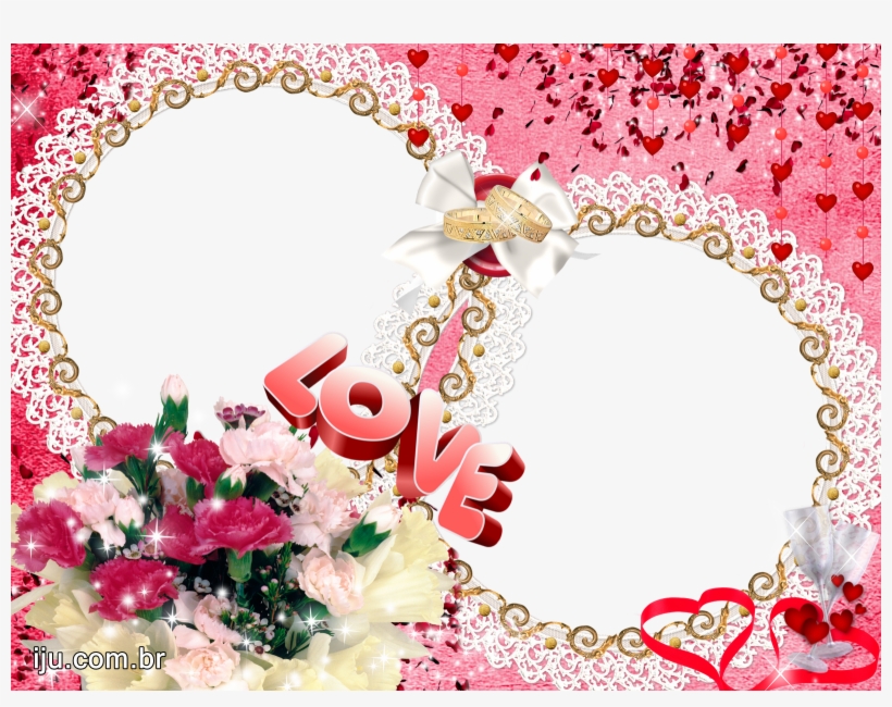 Frame 5 Photos With Flowers Transparent, transparent png download