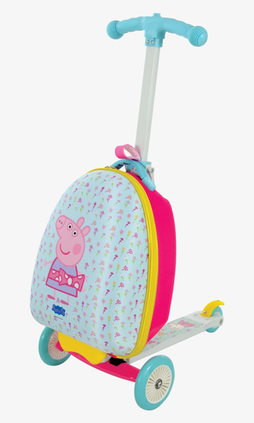 Peppa Pig Scooter Ebay Fashion 2501e 7d628 - Peppa Pig Scooter Suitcase, transparent png download