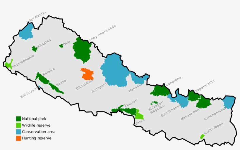 Protected Areas Of Nepal - Conservation Area Of Nepal, transparent png download