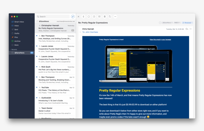 For Macos Is Its Smart Inbox, Which Is Designed To - Email Adds, transparent png download