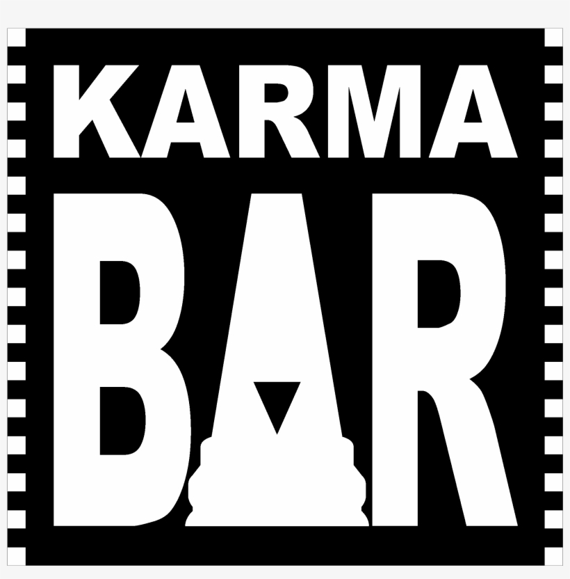 Karma Bar Logo Black And White - Graphics, transparent png download