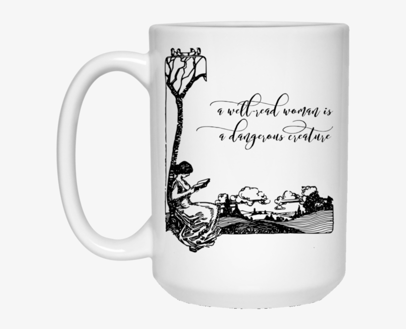 A Well-read Woman Is A Dangerous Creature 15 Oz - Love Paris Eiffel Tower France Flag Tourist T Shirt, transparent png download
