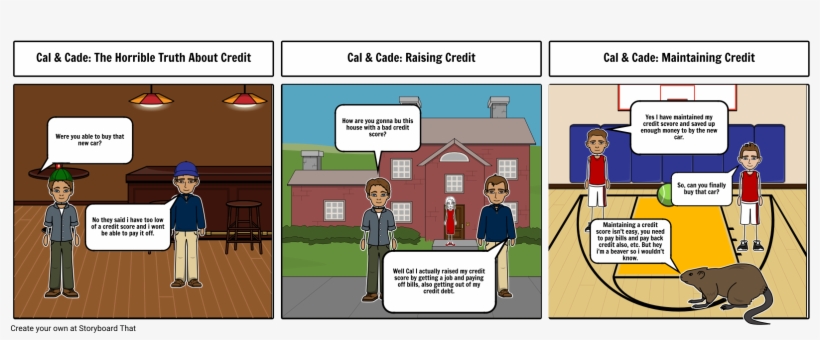 Cade & Cal Learning About Credit - Cartoon, transparent png download