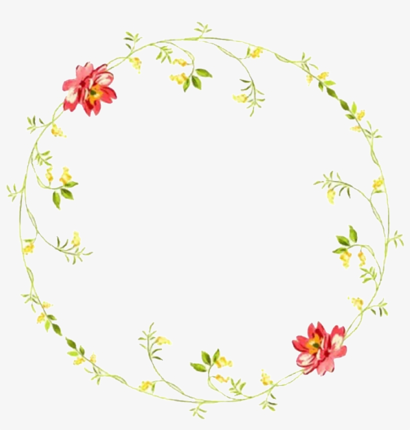 Fresh Big Red Flowers Hand Drawn Garland Decorative - 素材, transparent png download
