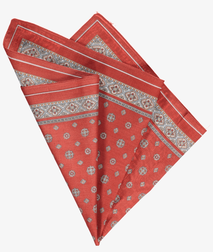Cotton Pocket Square Rust Foulard - Triangle, transparent png download