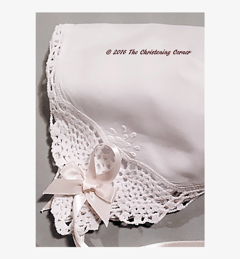 Lace Corner Baby Handkerchief Bonnet - Crochet, transparent png download