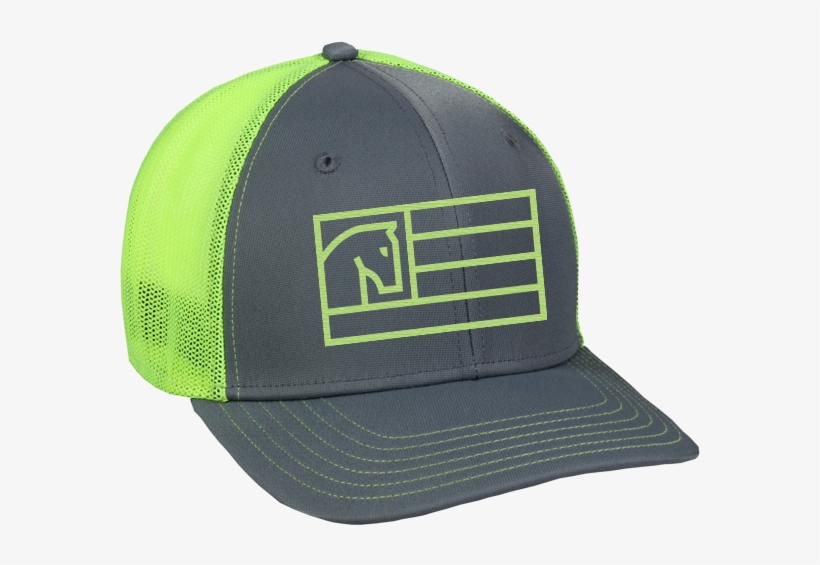 Neon Green & Grey Mesh Hat - Oc Sports Adult Proflex Onfield Pro Mid Crown Ball, transparent png download