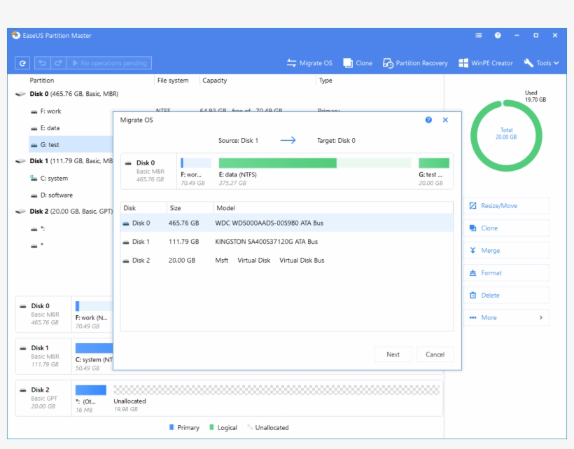 All Partitions On The Destination Drive Will Be Overwritten - Easeus Partition Master, transparent png download