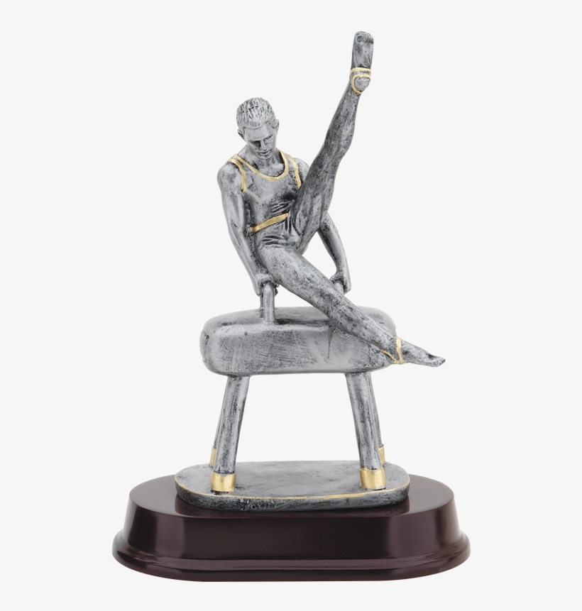 Double Action Resin Trophy For Males Competing In Gymnastics - Gymnastic Trophies For Men, transparent png download