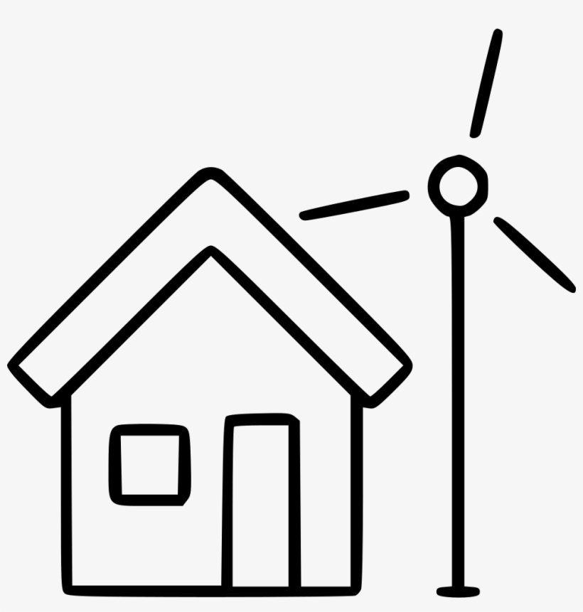 House Windmill Green Technology Renewable Generator - Molino De Viento Dibujo, transparent png download