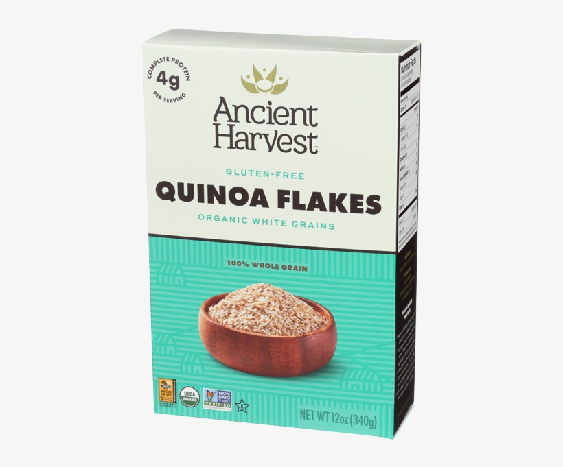 Ancient Harvest Quinoa Flakes For Hot Cereal Box-12 - Ancient Harvest Organic Gluten Free Quinoa Flakes --, transparent png download