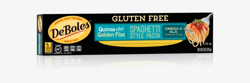 Gluten Free Quinoa Spaghetti With Flax - Deboles Organic Spinach Spaghetti, transparent png download