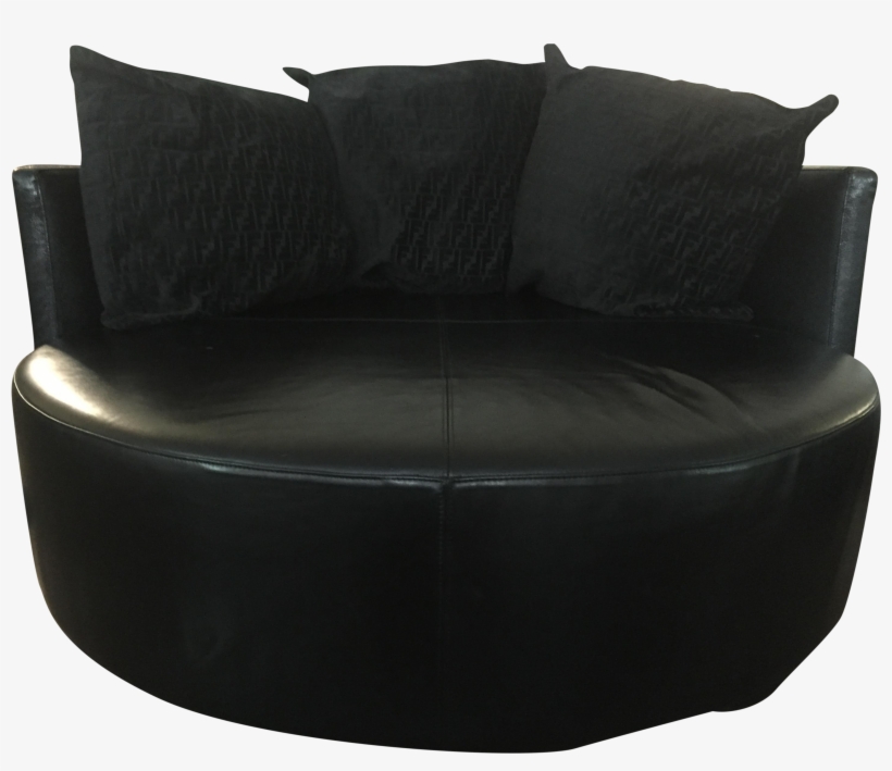 Black Sofa Transparent Image - Couch, transparent png download