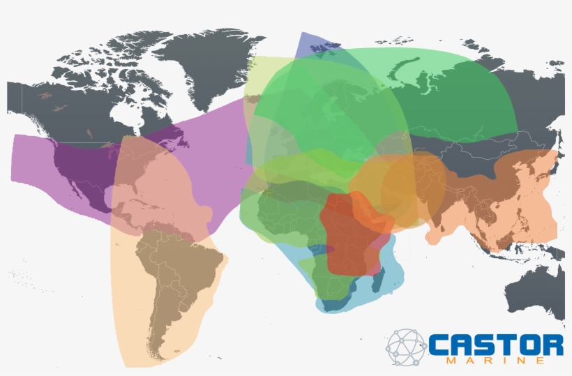 Caster Networks Ku Band Coverage - Cute Maps Of The World Black And White, transparent png download