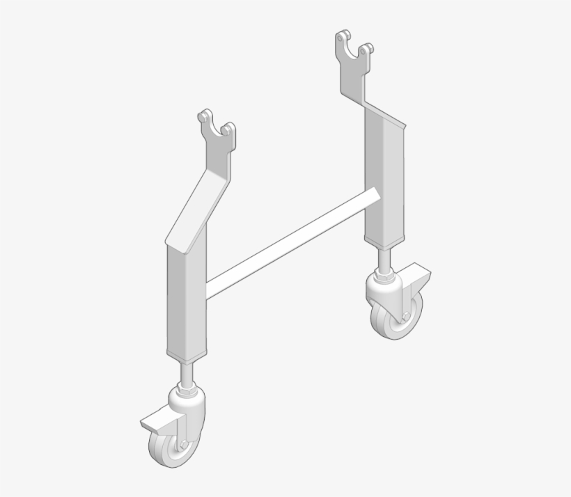 Sanitary Stands With Total Locking Casters - Valve, transparent png download