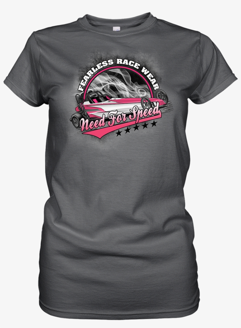 Fearless Race Wear Dragster T's- Pink Print - T-shirt, transparent png download