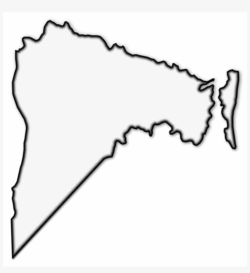 A Map Of Nassau With A Black Outline, Drop Shadow, - Silhouette, transparent png download