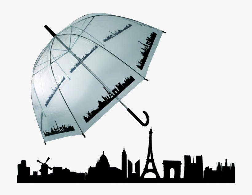 Umbrella Paris - Laser Cut Design Skyline, transparent png download