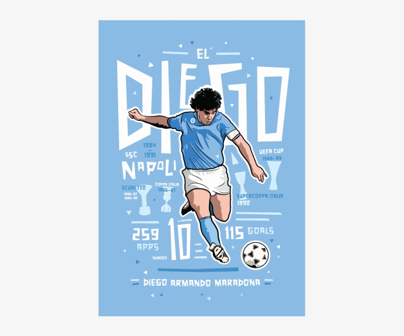 Football Players, Football Art, Football Design, Lionel - Maradona Napoli, transparent png download