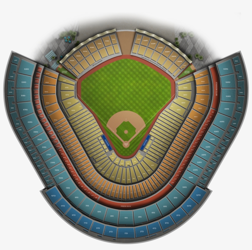 New York Mets At Los Angeles Dodgers At Dodger Stadium - Dodger Stadium, transparent png download