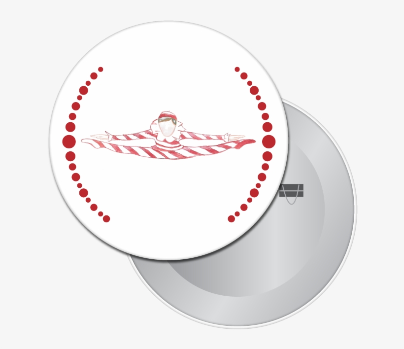 Peppermint Candy Cane Button / Magnet - Lucky Dip Clip Art, transparent png download