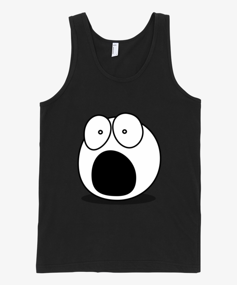 Screaming Smiley Fine Jersey Tank Top Unisex By - Hello Cartoon Tote Bag, Adult Unisex, Black, transparent png download
