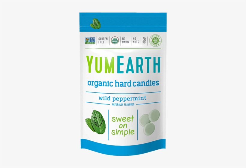 Wild Peppermint Organic Hard Candy - Yum Earth - Organic Vitamin C Anti-oxifruits Drops, transparent png download
