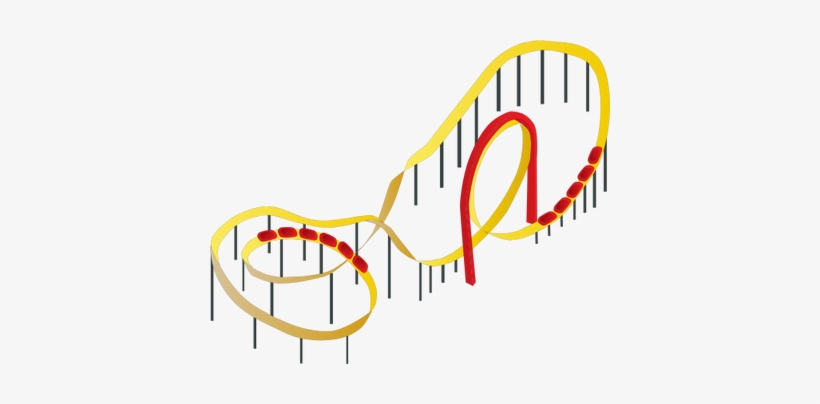 Free Roller Coaster Png - Yellow Roller Coaster Png, transparent png download