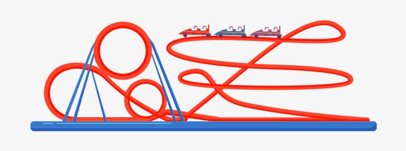 Roller Coaster Luna Park Sunny Beach - Circle, transparent png download