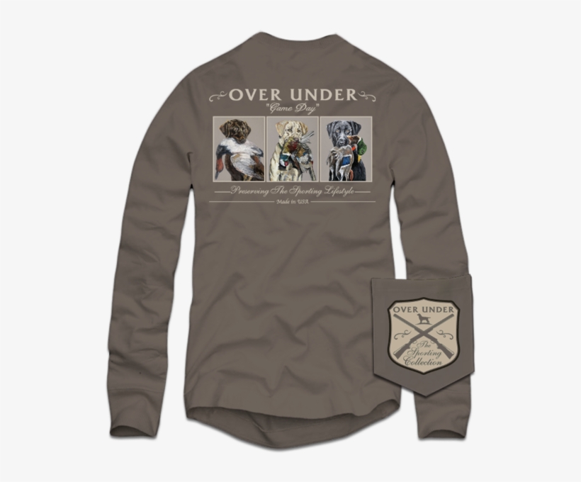 L/s Game Day T-shirt Driftwood - Over Under L/s Timber Ghost - Size: Medium, transparent png download