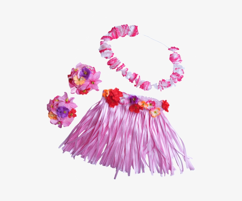 Hawaiian Girl With Flower Lei - Hawaii Costume For Girl, transparent png download
