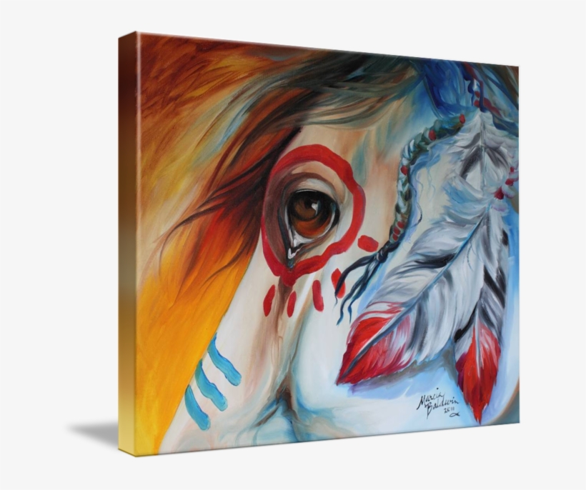 "war Horse Spirit Eye" By Marcia Baldwin, Wesley Chapel, - Gallery-wrapped Canvas Art Print 30 X 24 Entitled War, transparent png download
