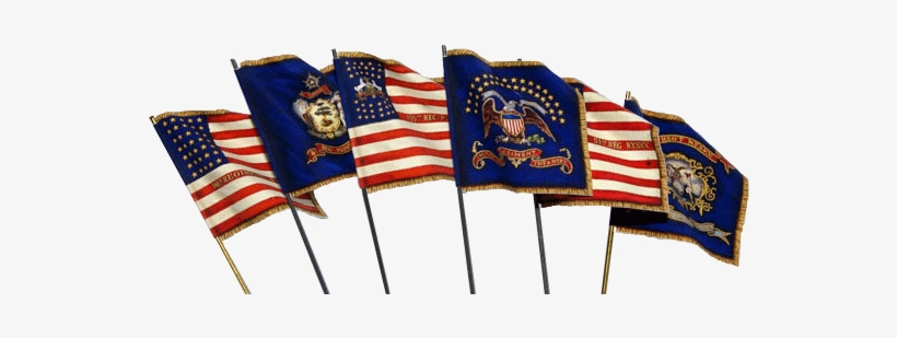 Flags Of The United States Army In The American Civil - Us Civil War Png, transparent png download