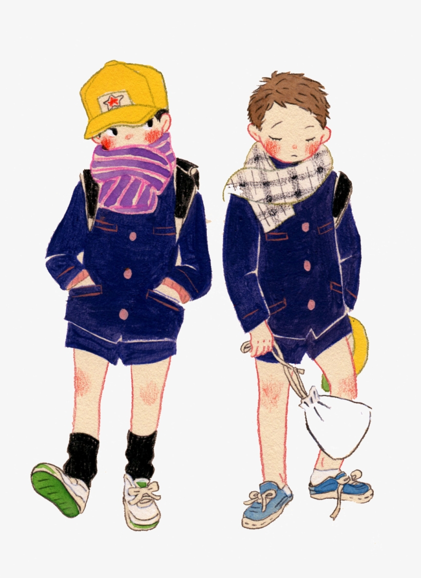 2 Painted Little Boys Pattern Design - Cartoon, transparent png download