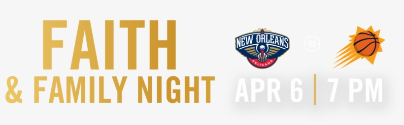 Celebrate Faith & Family Night With The Phoenix Suns - New Orleans Pelicans Apron, transparent png download