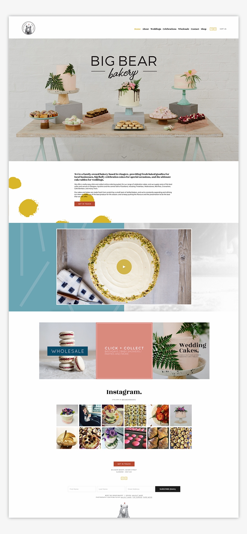 Website Design Layout Big Bear Bakery Walnut Wasp - Pattern, transparent png download