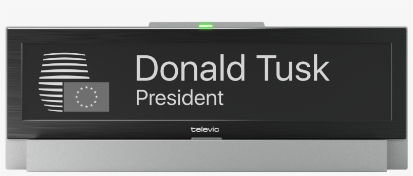 Even While The Meeting Is In Progress - Televic Name Plate, transparent png download