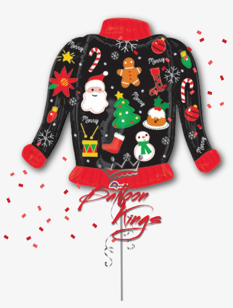 Ugly Christmas Sweater - Christmas Jumper Foil Shape Balloon, transparent png download
