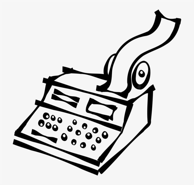 Vector Illustration Of Cash Register Electronic Device - Vector Graphics, transparent png download