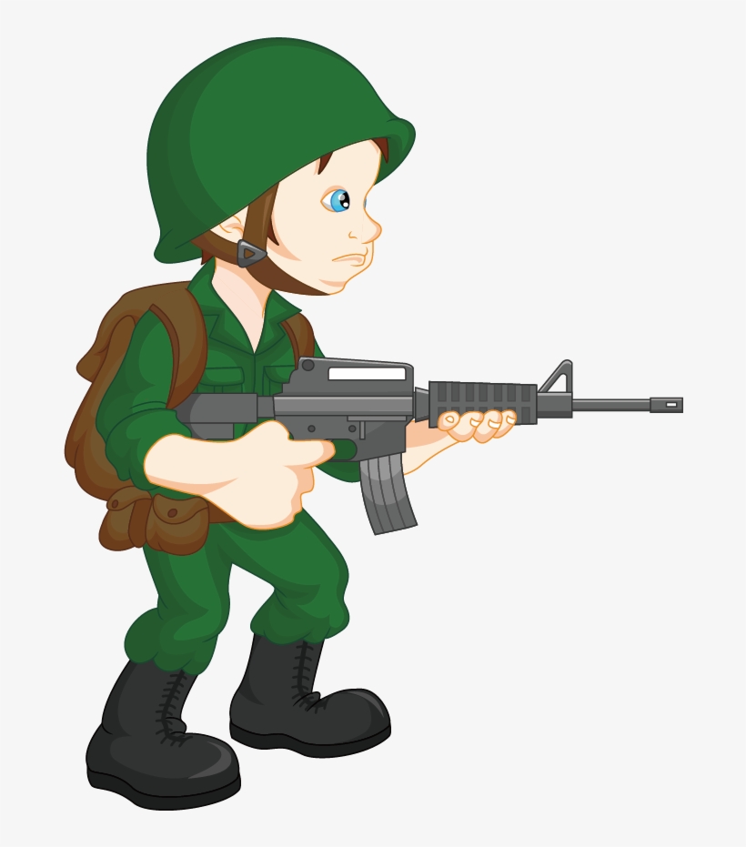 Army Military Clip Art Heavily Armed Transprent - Boy Army Clip Art, transparent png download