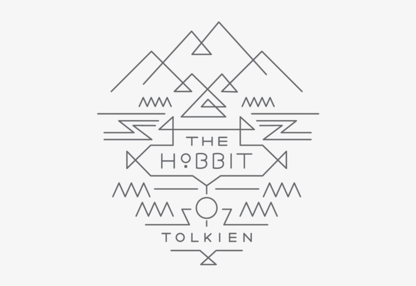 Line Craft Logos - Typographic Book Cover Of Hobbit, transparent png download