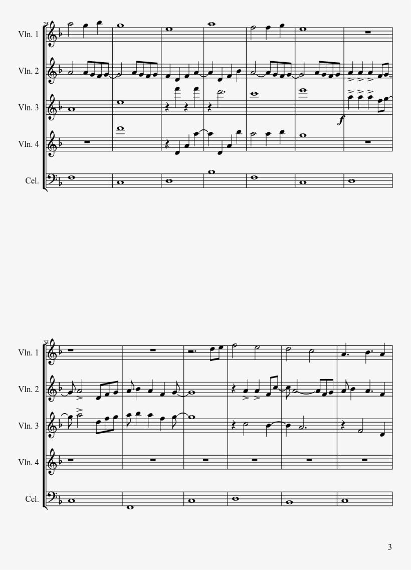 Overture Sheet Music Composed By Jinxx 3 Of 5 Pages - Overture Black Veil Brides Notes, transparent png download