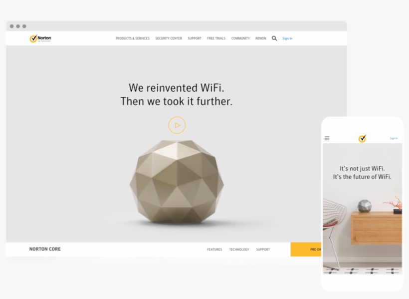 Nortoncore Mockups Browser Phone - Norton Core, transparent png download