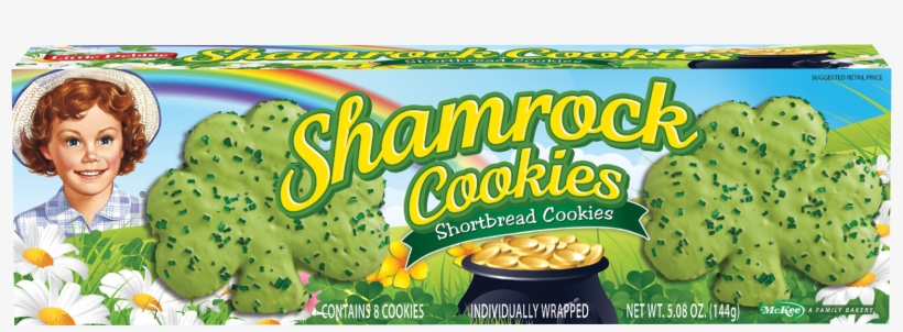 Shamrock Cookies - Little Debbie Nutty Bars, Spring - 10 Bars, 7.56 Oz, transparent png download