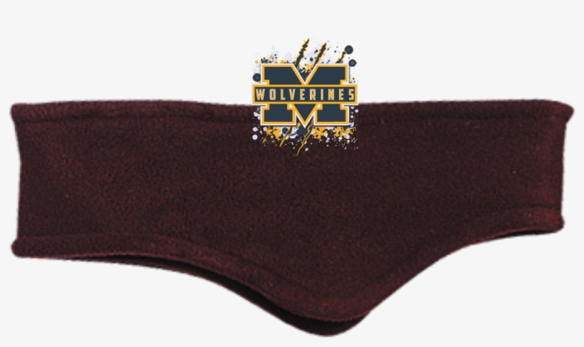 Michigan Wolverines Splatter Logo Fleece Headband - Customcat Michigan Wolverines Splatter Logo Fleece, transparent png download
