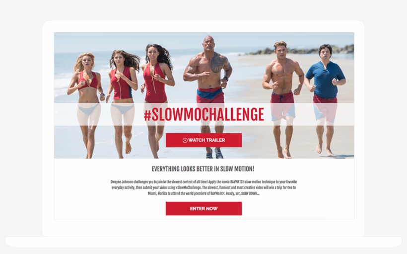 User-generated Hashtag Contest For The Baywatch Movie - Video Facebook Hashtag Contest, transparent png download