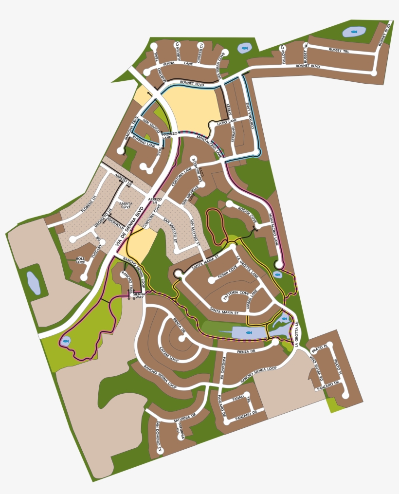 Model Homes - Rancho Sienna Community Map, transparent png download