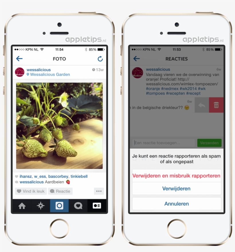 Reacties Verwijderen En Eventueel Misbruik Melden - Instagram, transparent png download