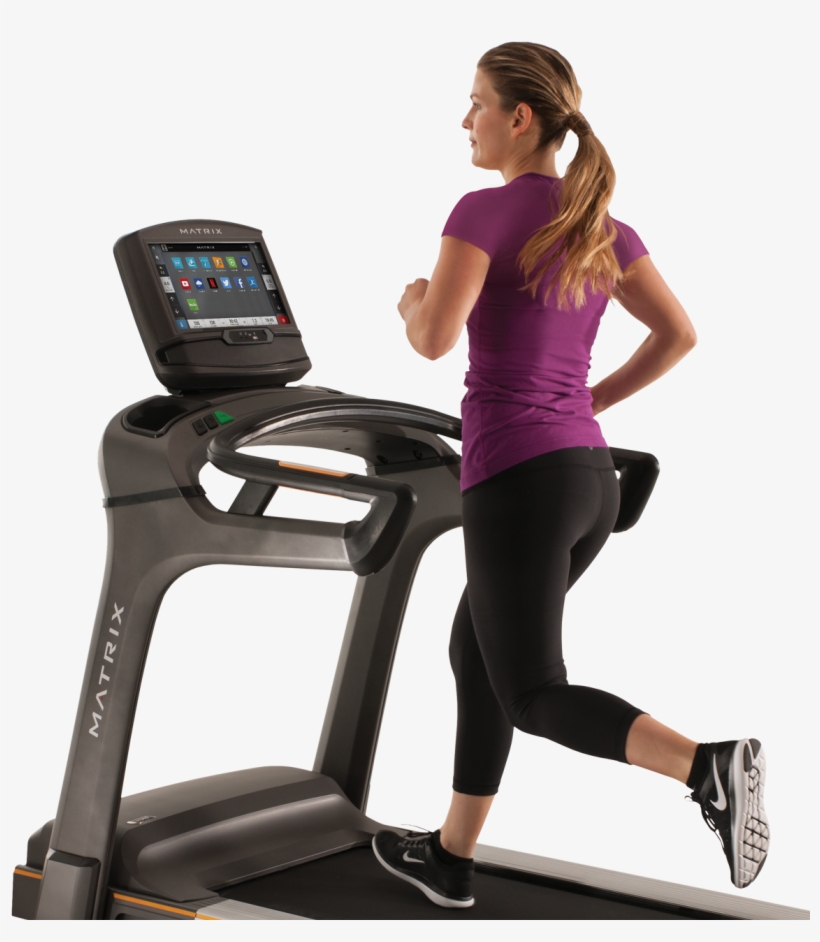 Picture Of User On Treadmill With Netflix App - Matrix Tf30 Treadmill, transparent png download